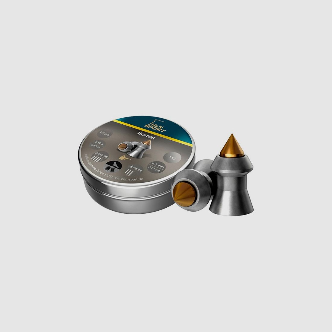HN Hornet 0,62G Bleigeschosse mit gelber Messingspitze