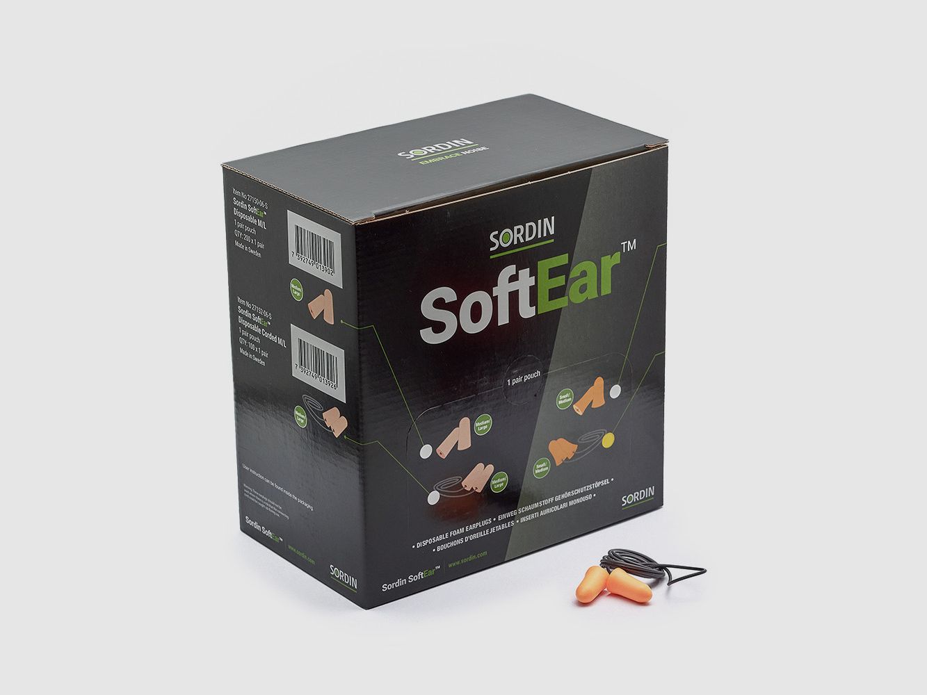 Sordin SoftEar Cordon Jetable Orange (S/M) – 100pcs/Paquet, image 1 sur 3