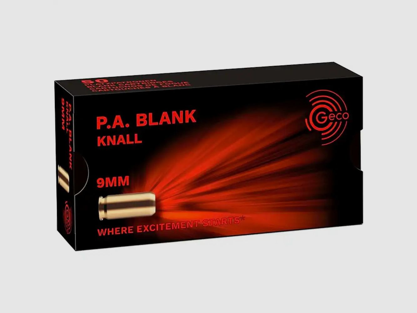 Geco Knallpatronen - Platzpatronen 9mm P.A.K. 50 Stück