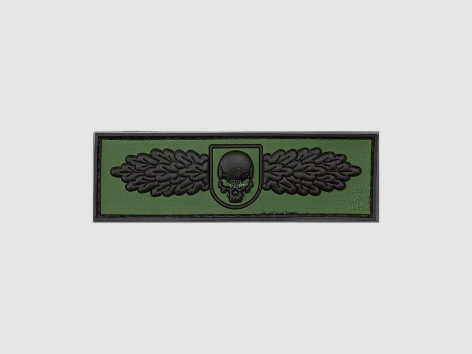 JTG SOF Skull Badge Rubber Patch-Forest