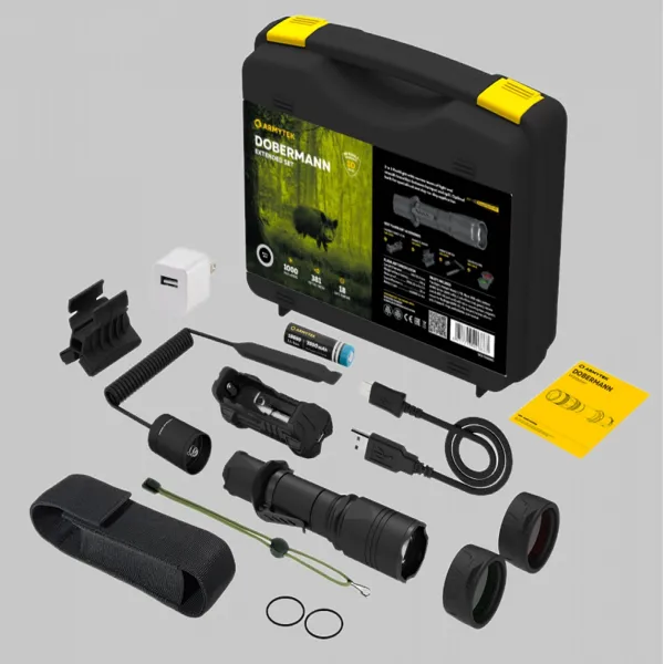 Armytek – Dobermann Extended Set – Tactical Hunting Equipment in Compact Case | F02005C – (ONLINE ONLY)