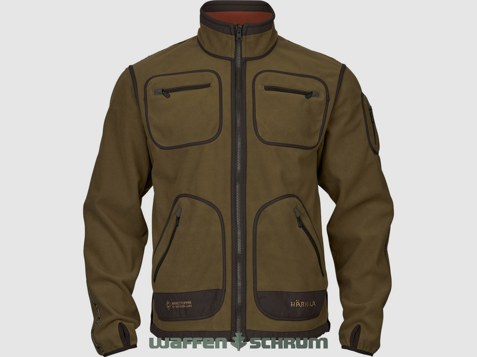 Härkila reversible jacket Kamko Dark Olive/ Arabian Spice