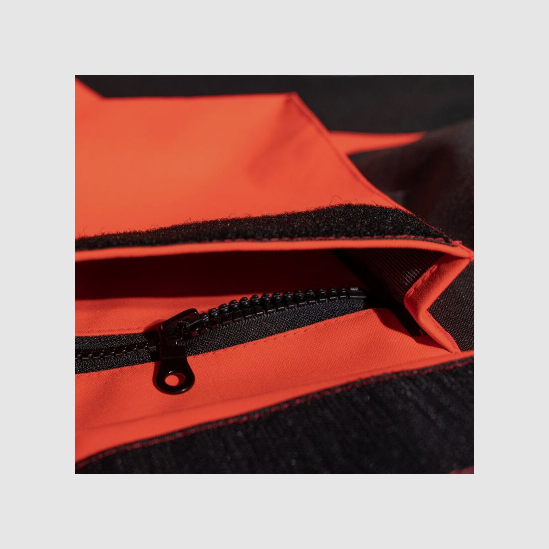 Kruedener Hundeführer-/ Durchgehjacke warnrot/braun