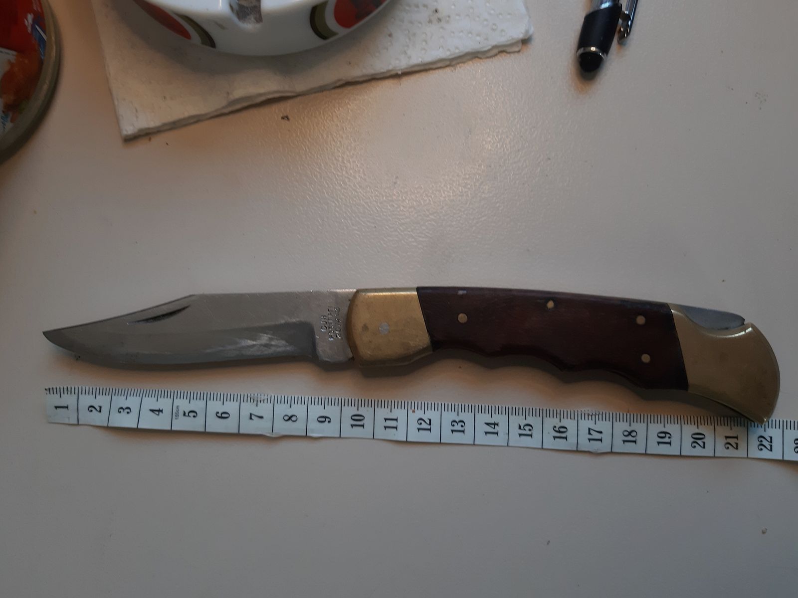 40 Jahre junges Herberts JAGDMESSER Klappmesser - CJH 207713  Mechanik TOP , schliff unsauber, Optik ( schmutzig )