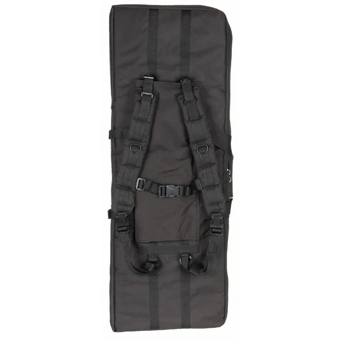 Gewehrtasche für 2 Langwaffen bis 95cm, Schwarz, mit Trennwand und Rucksackgurten, Bild 4 von 5