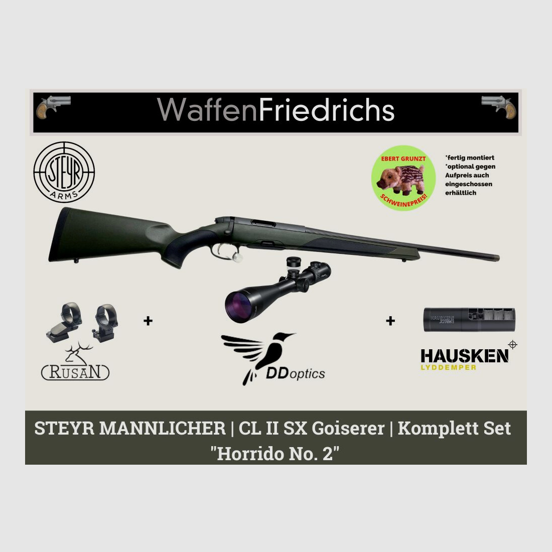 STEYR ARMS	 CL II SX Goiserer "HORRIDO No. 2" - Kaliber zur Auswahl| Komplettangebot Jungjäger - Waffen Friedrichs