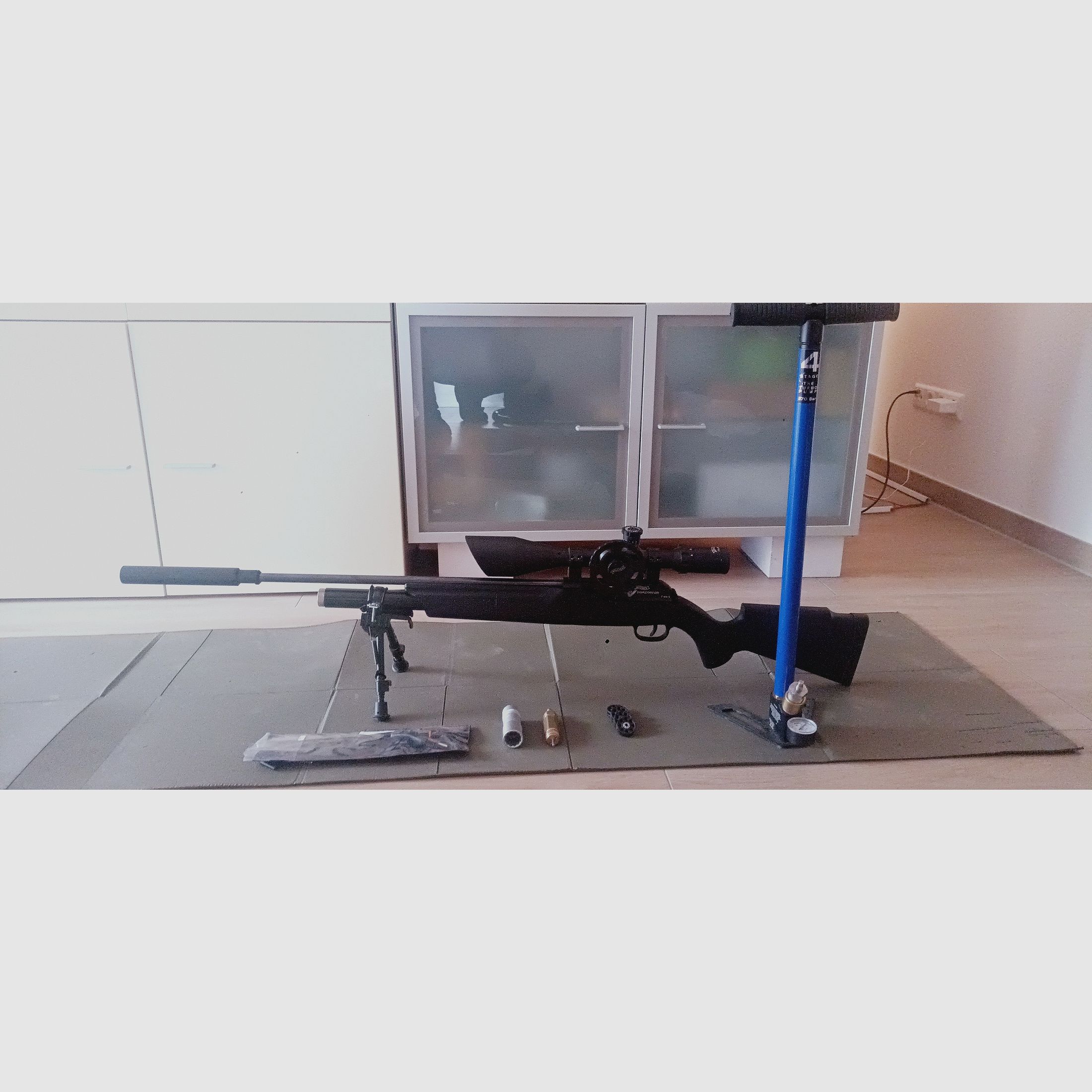 Walther Dominator 1250 FT Persluchtgeweer -Set m. Pomp en co