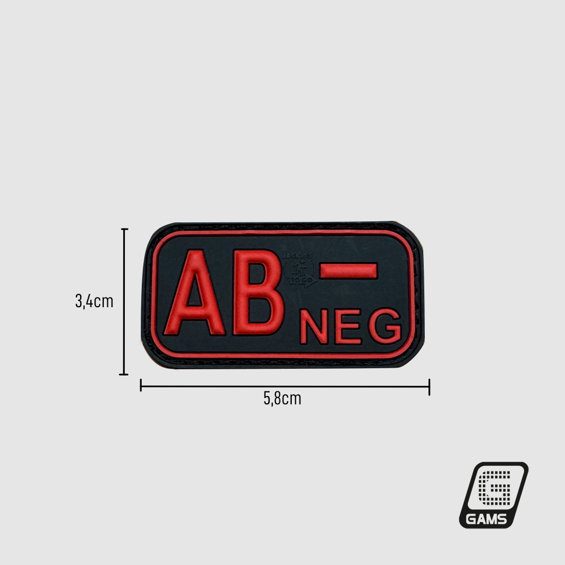 Patch de groupe sanguin noir/rouge, image 2 sur 4