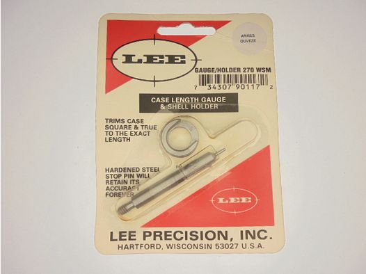 JAUGE LONGUEUR+SHELL-HOLDER LEE 270 WSM