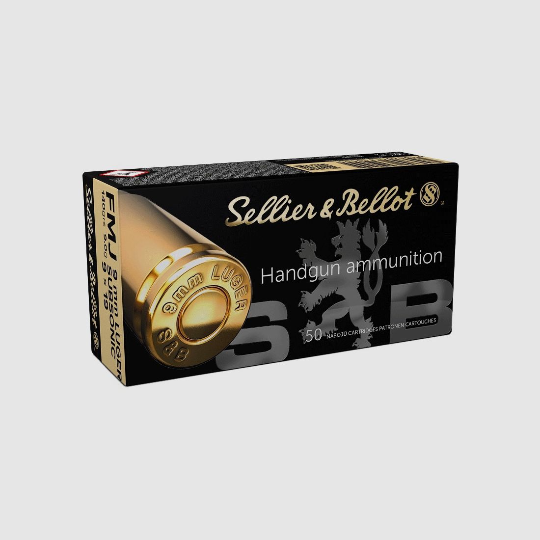 SELLIER & BELLOT CARTUCCE SB 9X19 FMJ 8g*+, immagine 1 di 2