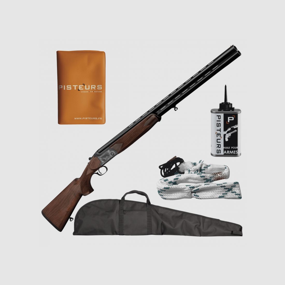 Pacchetto Cacciatore! Fucile sovrapposto Country Cal. 12/76 canna di 76 cm + fodero + pulizia + trasporto p, immagine 2 di 2