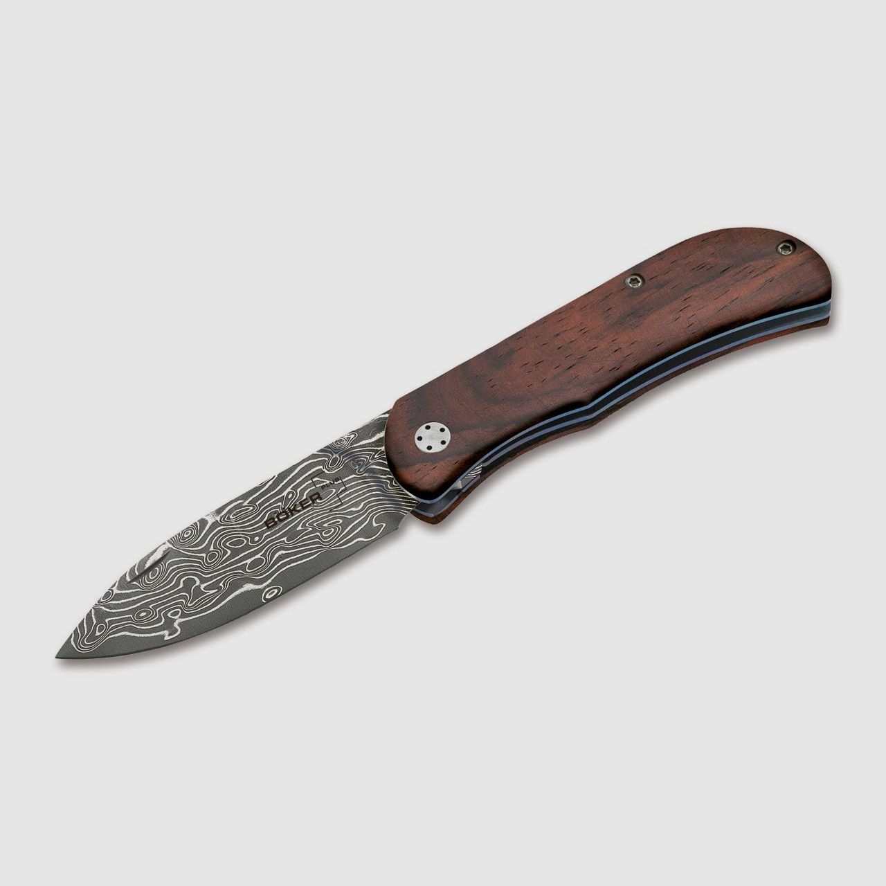 Taschenmesser BÖKER Plus Exskelibur 2 Damast Cocobolo §42a konform legal führen