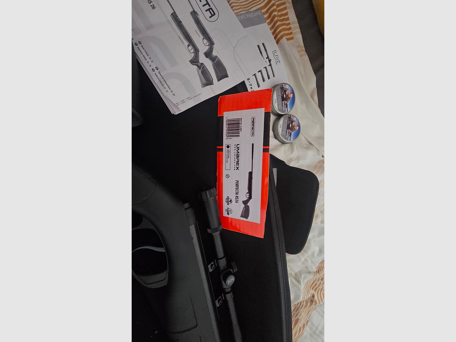 Air rifle with accessories