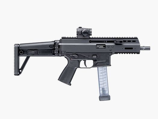 SL Gewehr B&T APC9 PRO MBT-Klappschaft, Schwarz, 9×19, für B&T Magazine, Aimpoint Acro P-2