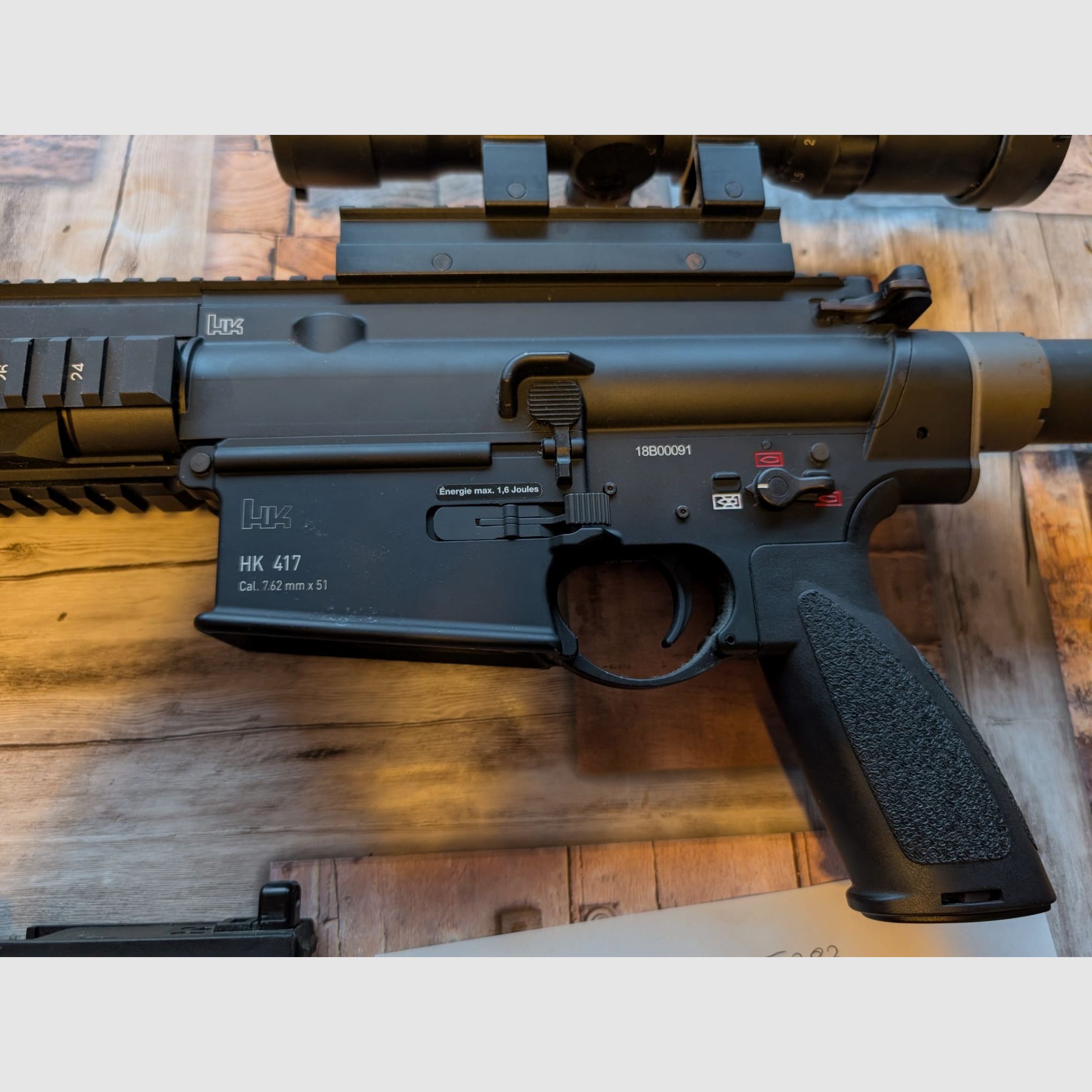 KWA Heckler & Koch HK417 A2 Vollmetall GBB 6mm BB schwarz