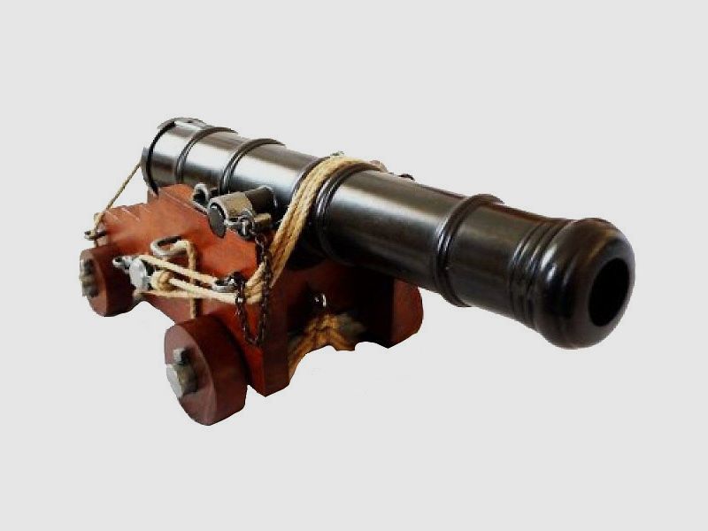 Schiffskanone Piraten Modell aus Holz und Metall