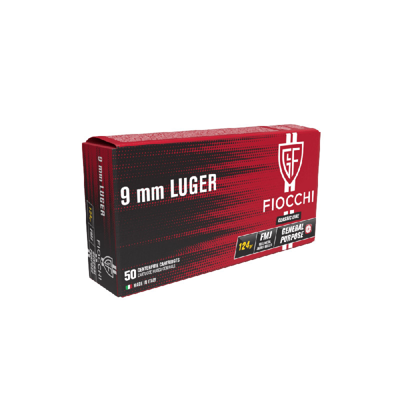 Munizioni Fiocchi FMJ 9×19 mm 8 g/124 gr, immagine 1 di 2