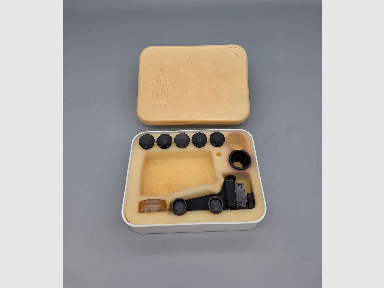 Sehr schöner Diopter Haenel mit Zubehör in der original Box Suhl Mod. 312