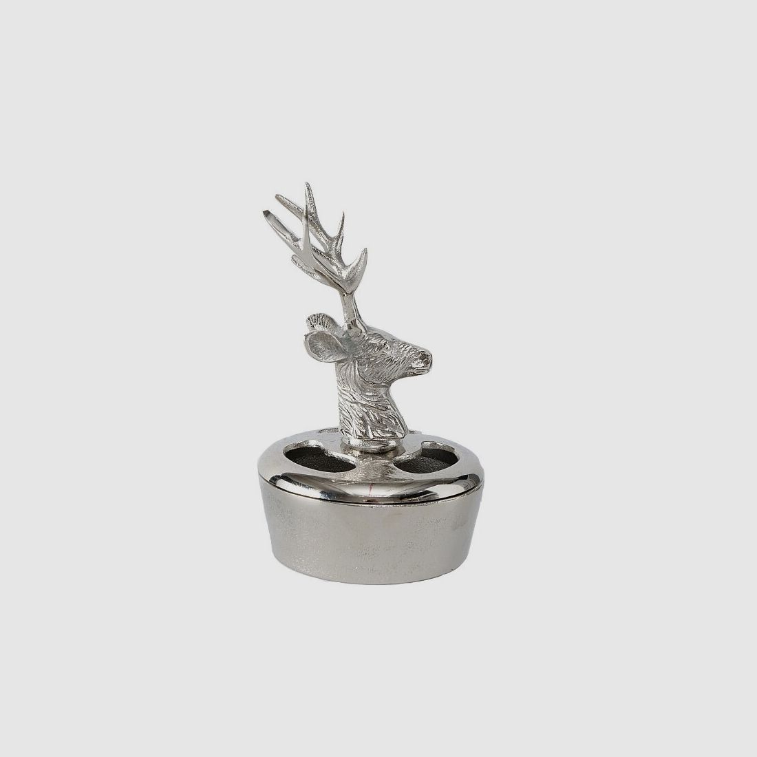 Lovergreen Kunst des Tisches Motiv Aschenbecher Aluminium Hirschmotiv