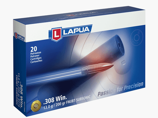 Lapua .308 Win. VM Subsonic 200 gr. - 20 stuks.