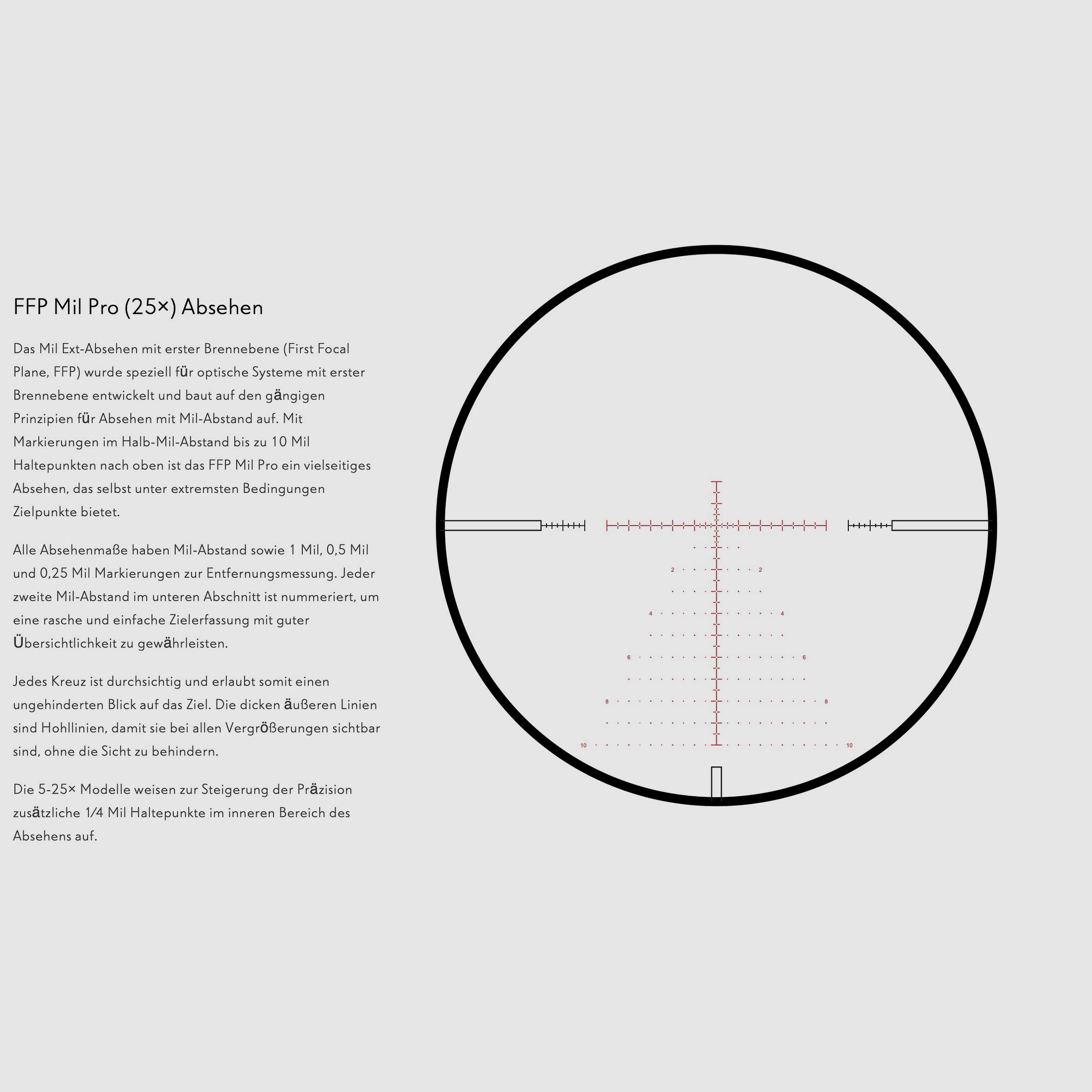 Hawke lunette de tir 18540 Frontier FFP 5-25×56 Mil Pro 1 plan d'image
