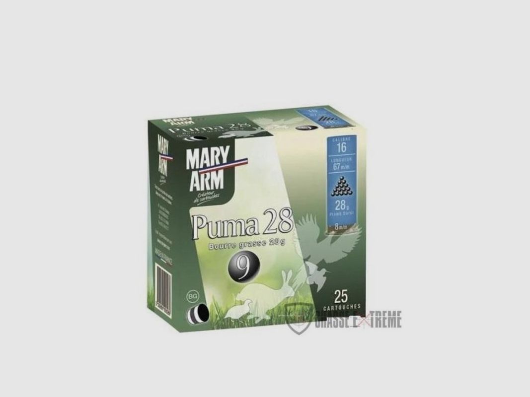 25 Cartucce MARY ARM PUMA 28G BJ Cal 16/67