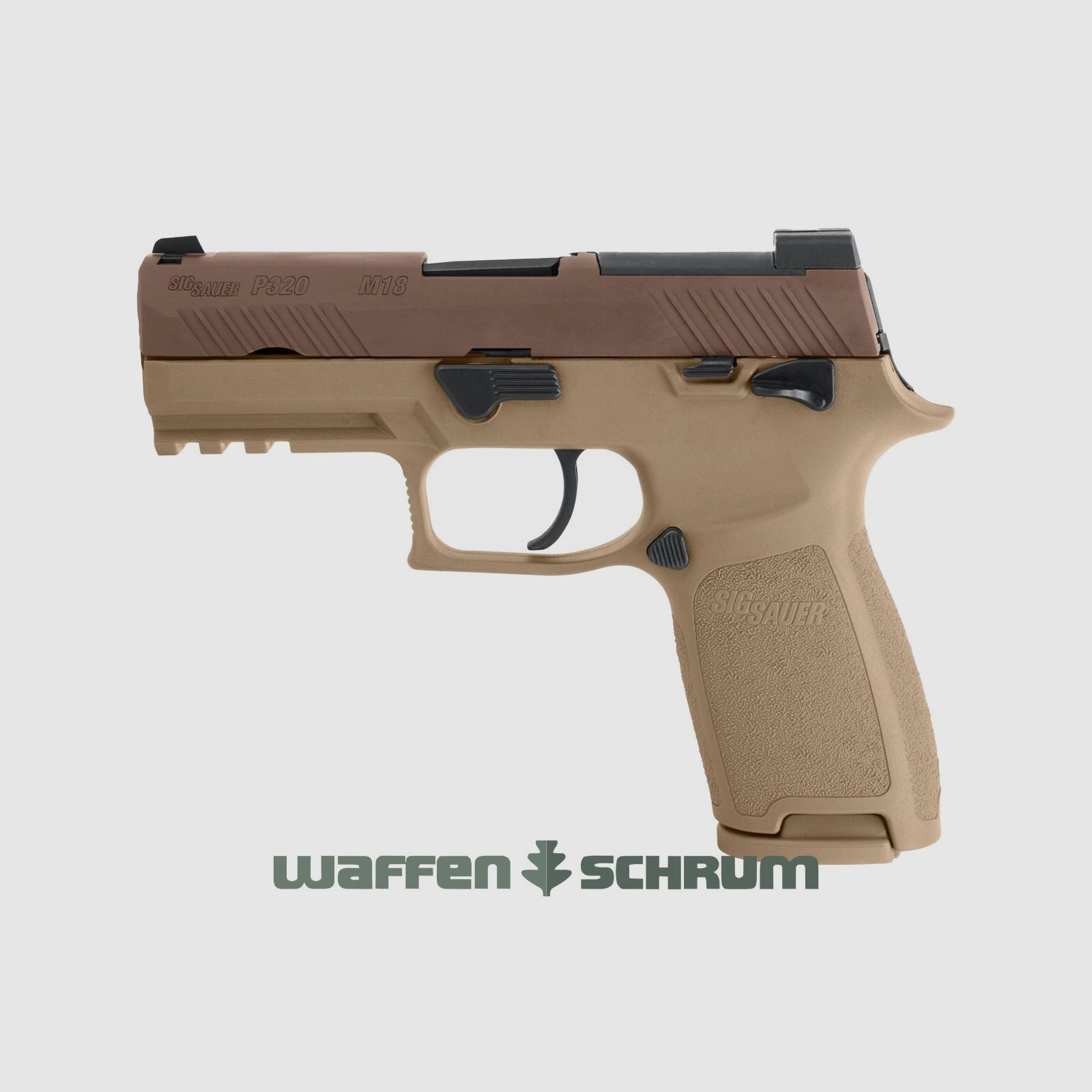 SIG-Sauer P320 M18 Coyote revêtement PVD