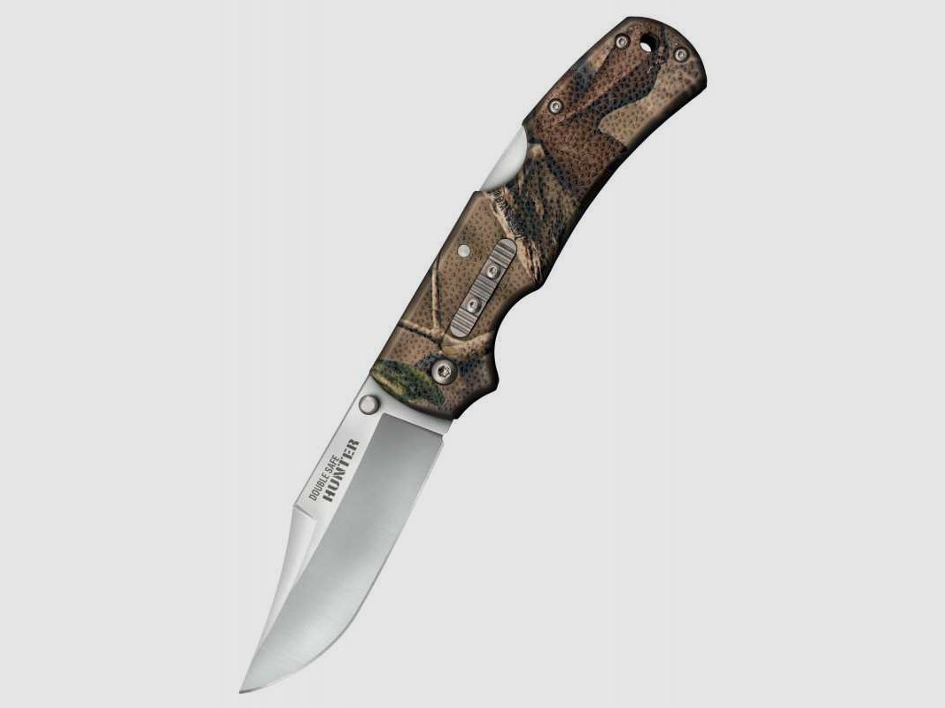 Cold Steel Double Safe Hunter Taschenmesser, Camouflage, mit Kunststoff-Clip