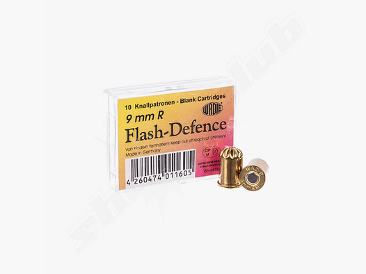 Wadie Flash Defense - Revolver Knallpatronen - Kal. 9mm R -