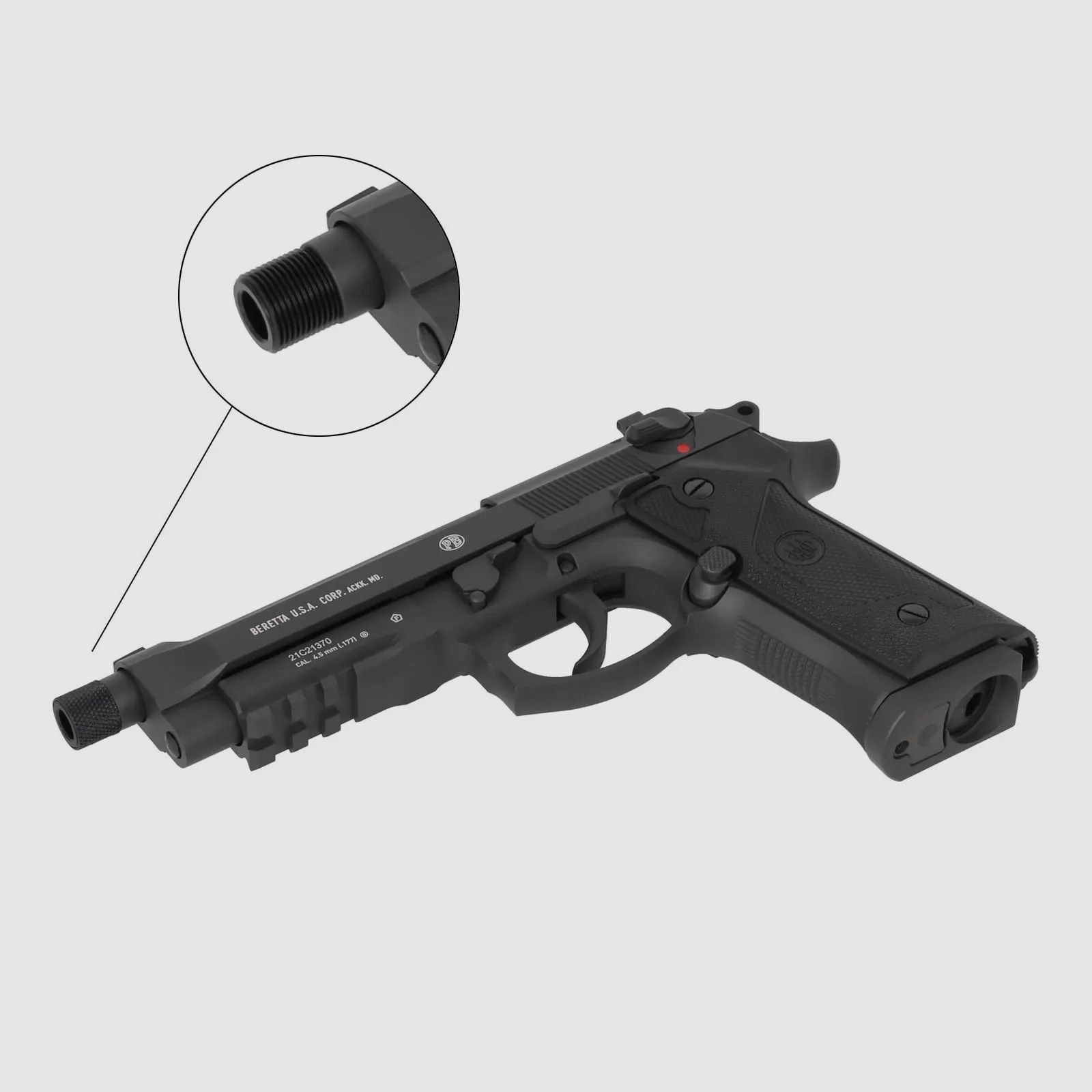 Beretta M9A3 FM Schwarz 4,5 mm Stahl BB Co2-Pistole Blow Back