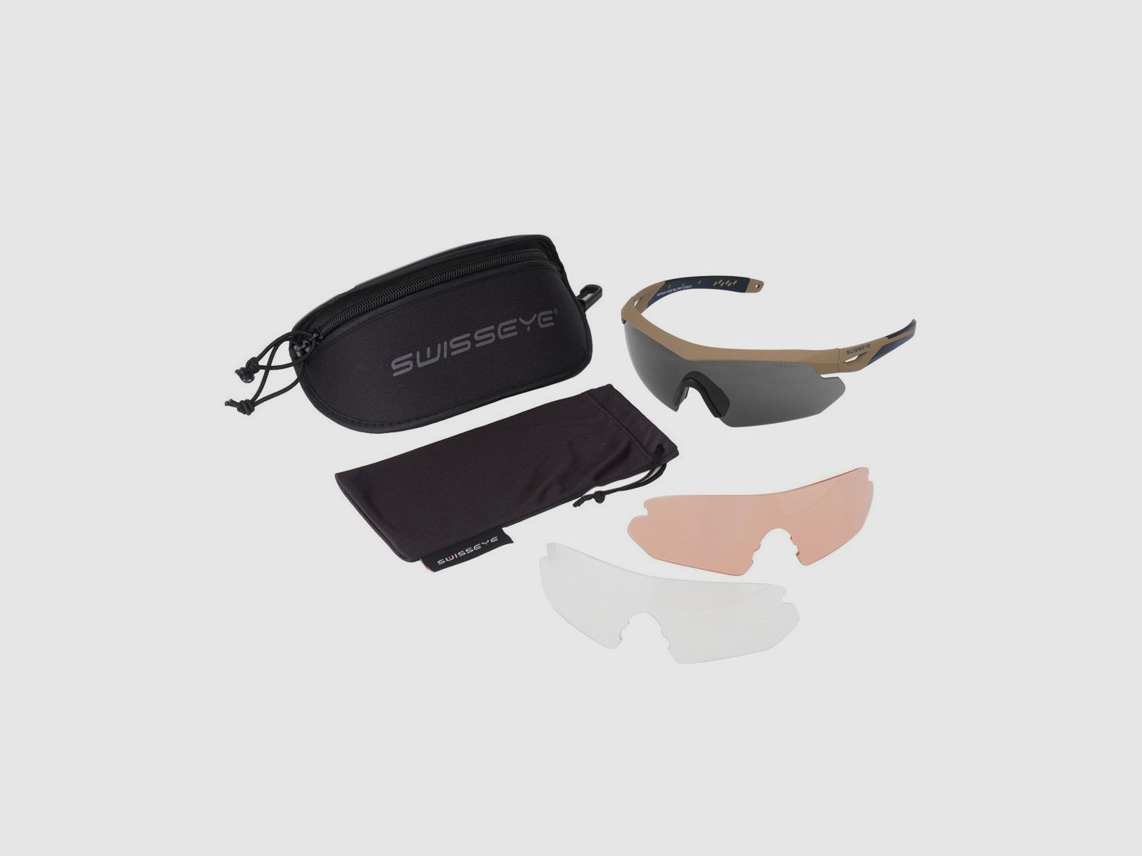 Swiss Eye – lunettes balistiques Nighthawk avec kit de visières – Coyote – 40292, image 6 sur 6