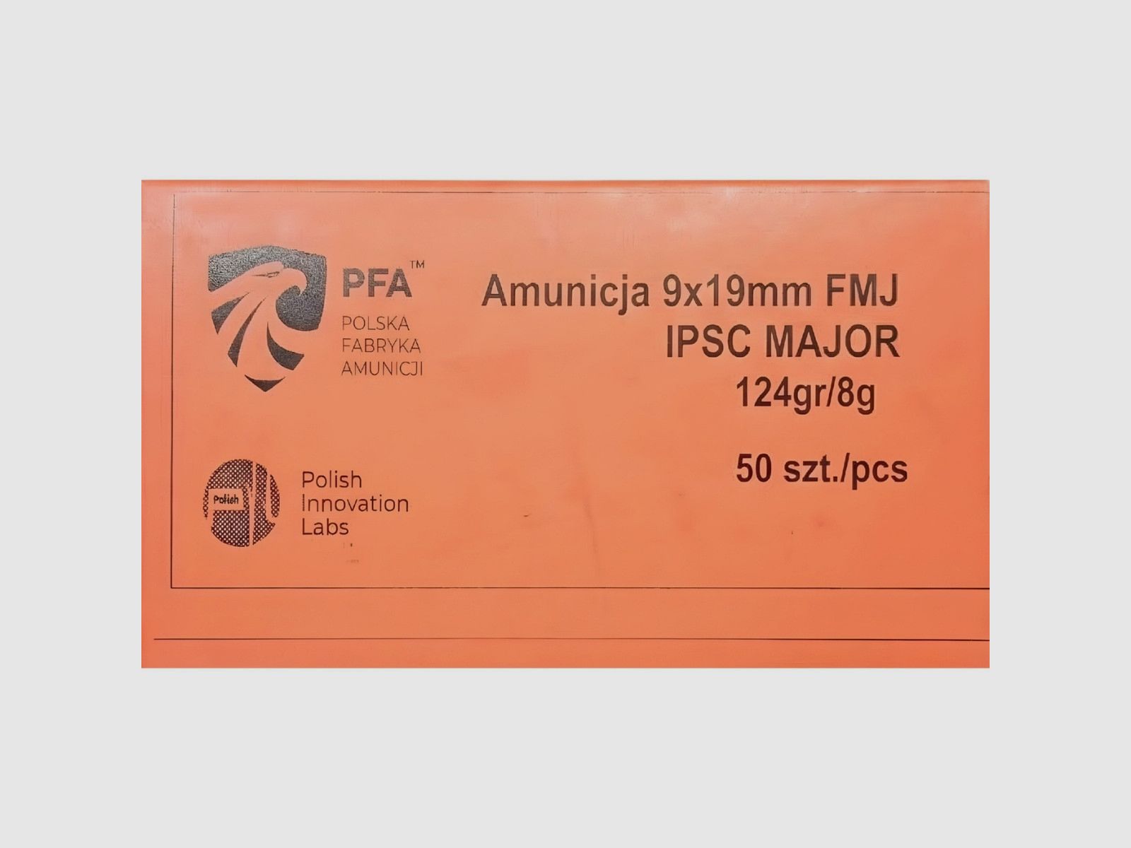 9x19 PFA FMJ IPSC MAJOR 124gr/8g, image 1 sur 2