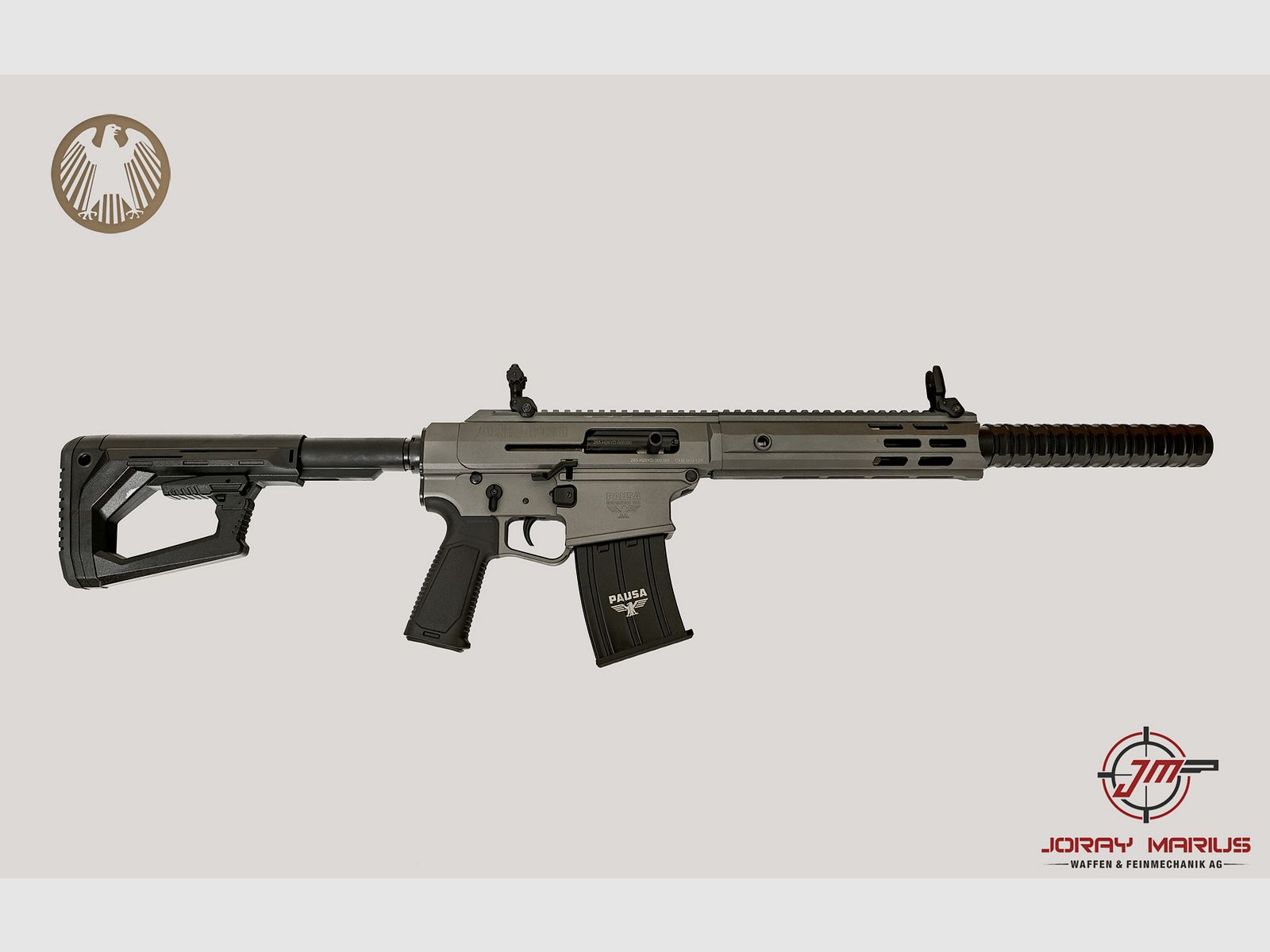 Panzer Arms AR12 Pro Halbautomat 12/76 18.5″ Grey Short, Bild 1 von 2