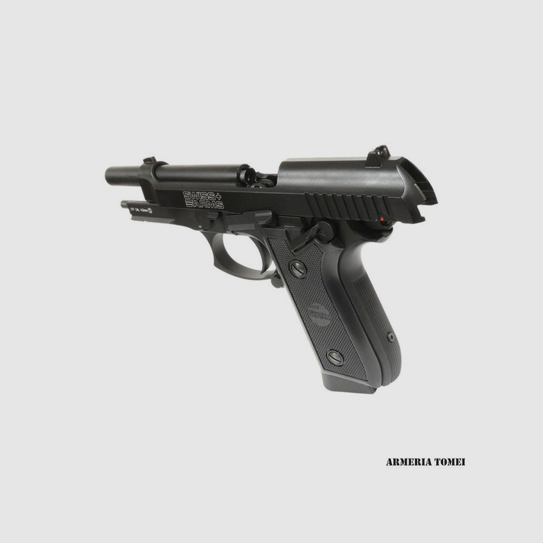 PISTOLA CO2 – SWISS ARMS – SA P92 METAL .177 CAL 4,5mm 21BB BLOW BACK, immagine 3 di 4