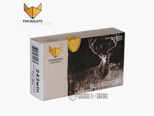 20 Patronen FOX BULLETS Kal 243 Win 80Gr Fox Classic Hunter