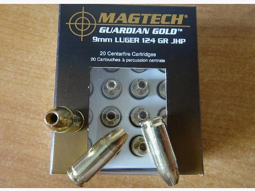 Magtech Fangschuss patronen 9mm Luger-Magtech Guardian Gold.