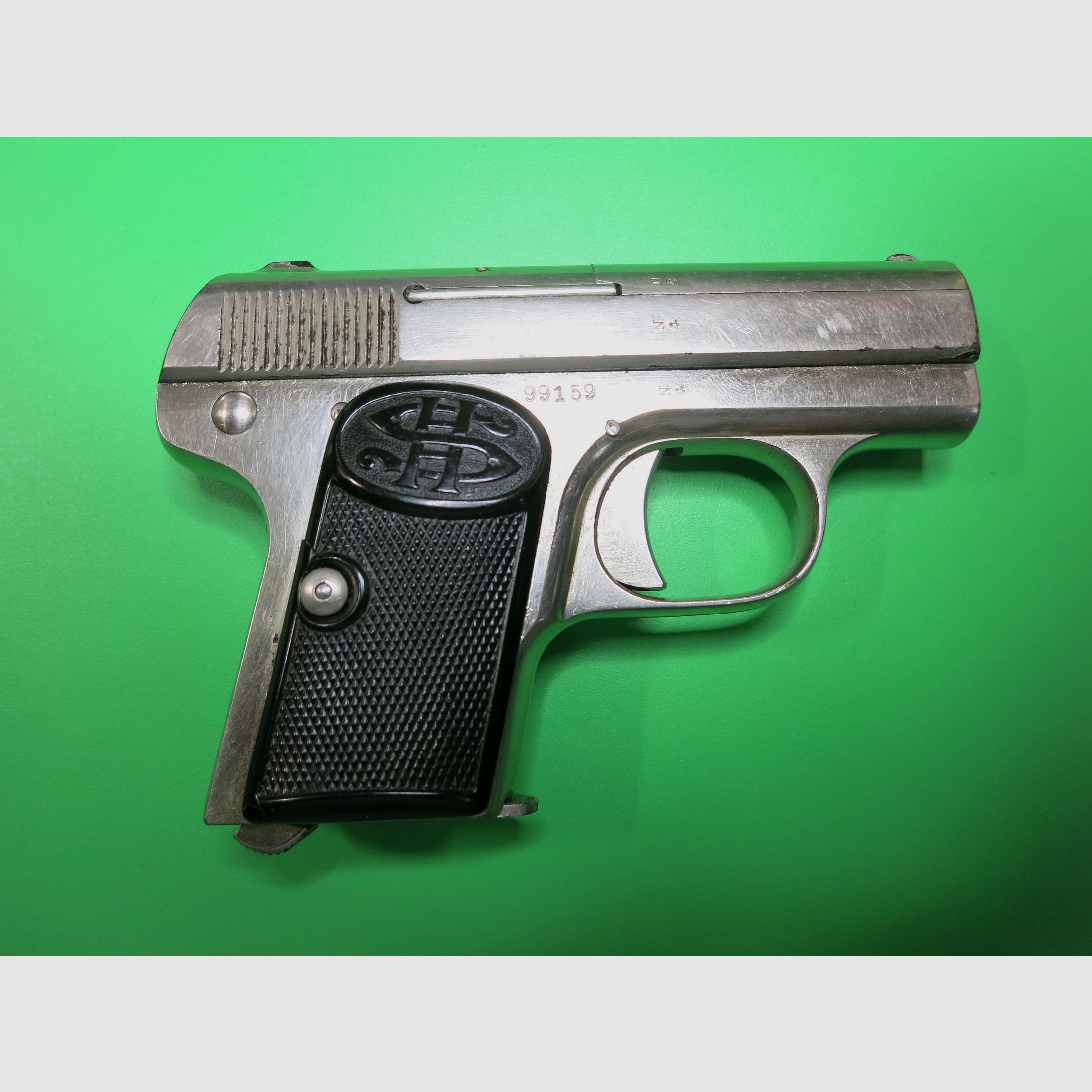 C.G. Haenel, Modell I, 6,35 mm Browning, absolute Rarität, Taschenpistole     #79