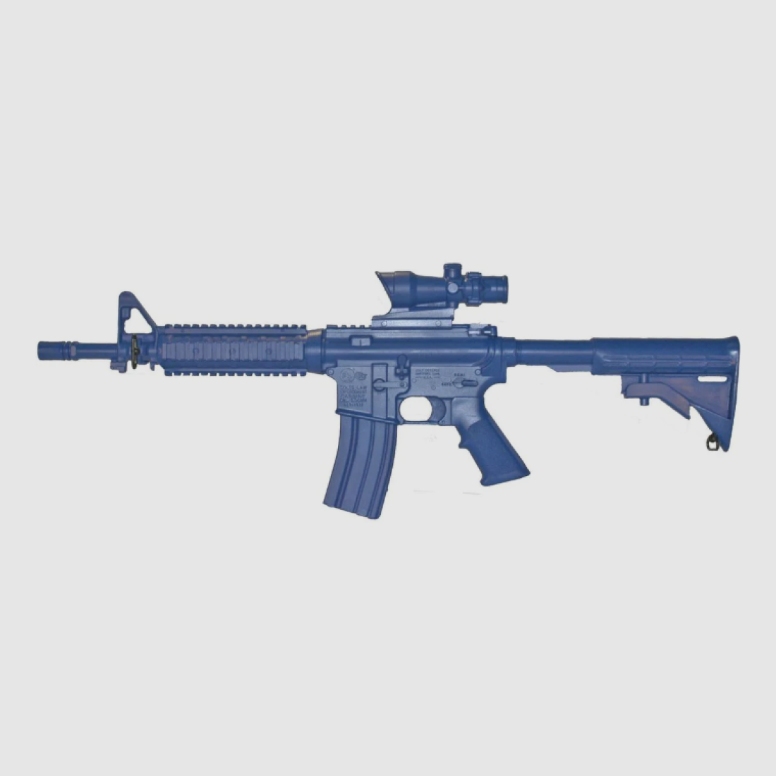 Rings Blueguns fucile da allenamento M4 Flat Top Open Stock con rail e mirino ACOG blu