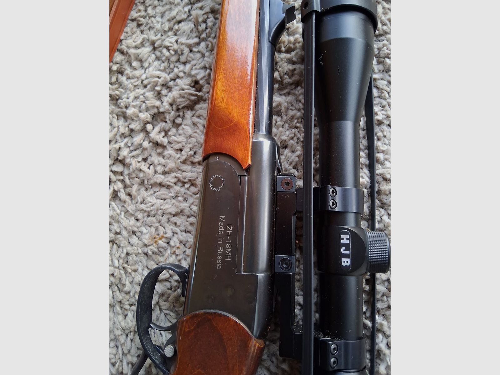 Langwaffe Baikal Kipplaufbüchse 222 Rem. mit Zielfernrohr 3-9x40