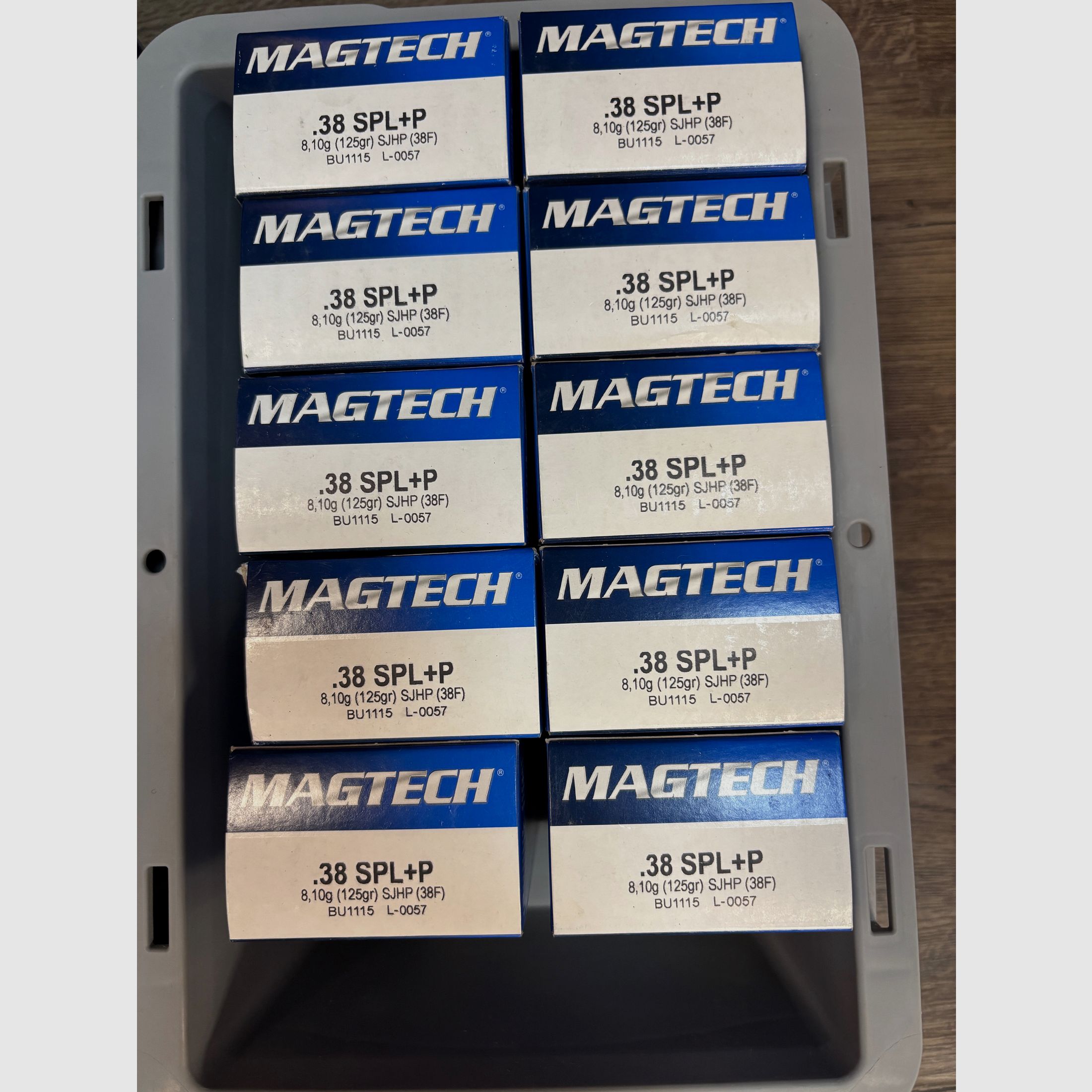 500 pcs. Magtech cases .38 Spec. Lot No. L-0057
