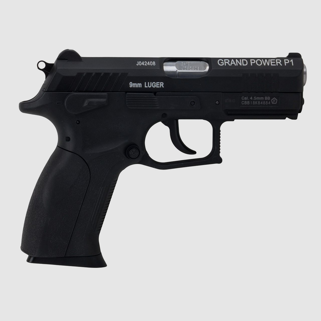 CO2 Pistole Grandpower P1MK7 Blow Back schwarz Kaliber 4,5 mm BB (P18)