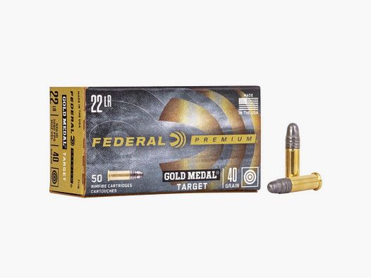 22 long rifle Federal Gold Medal 40 gr LRN VE50