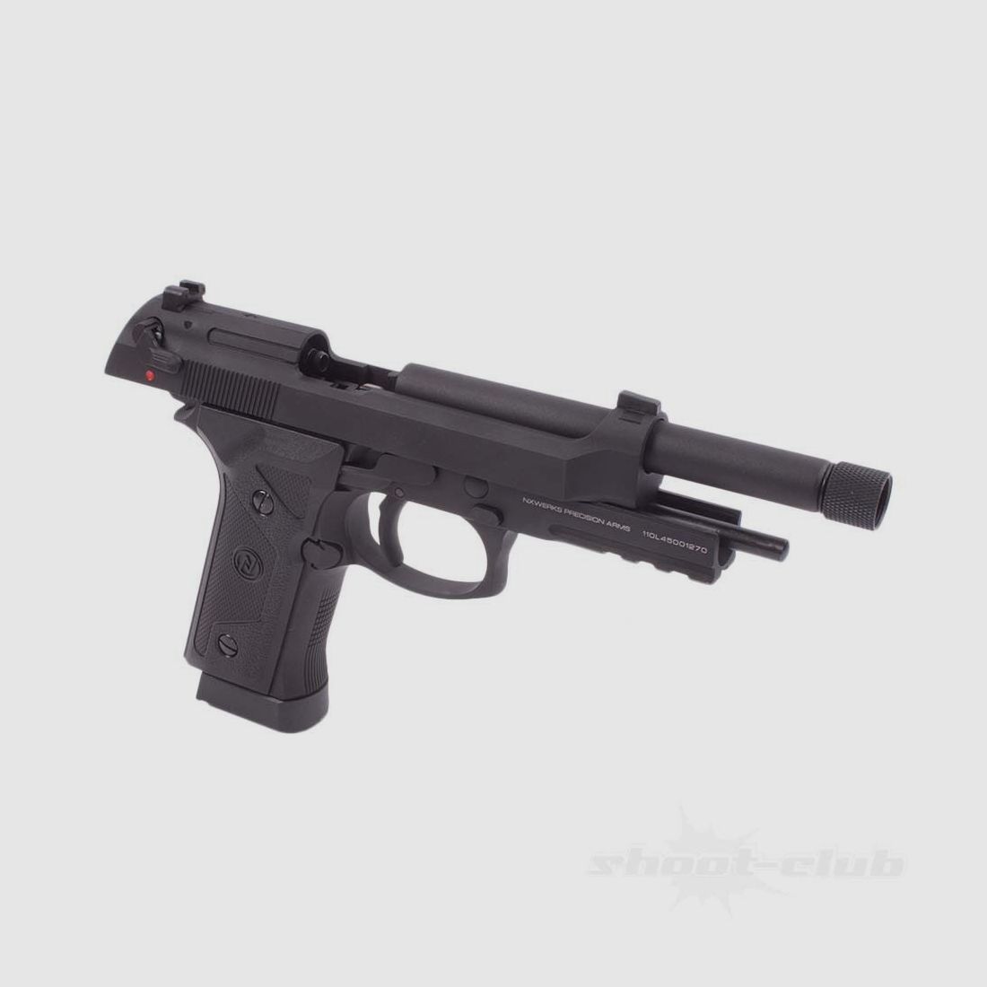 NXG NX92 Elite Tactical Blow Back 4,5mm BB Schwarz M14x1 li