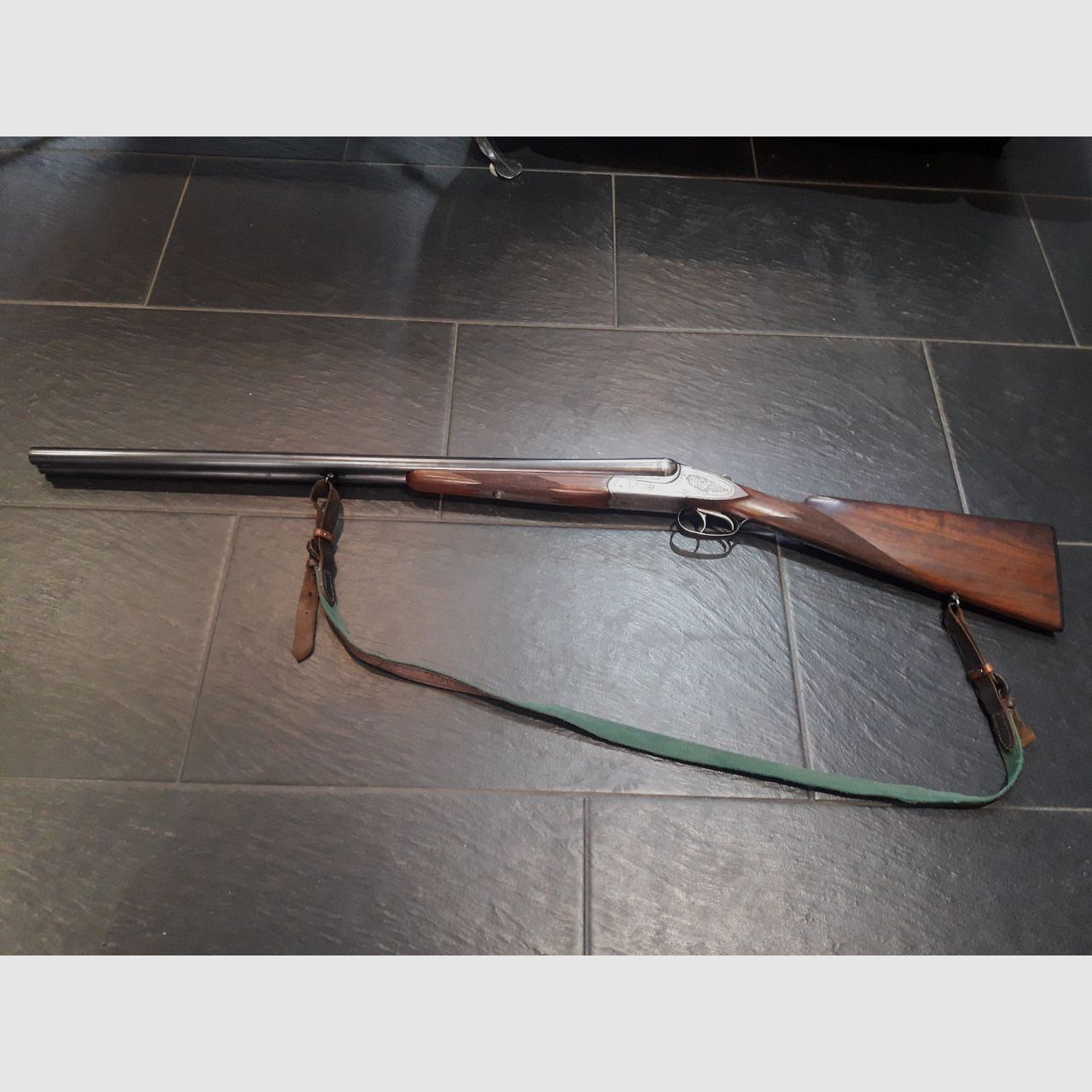 Merkel double-barrel shotgun english stock