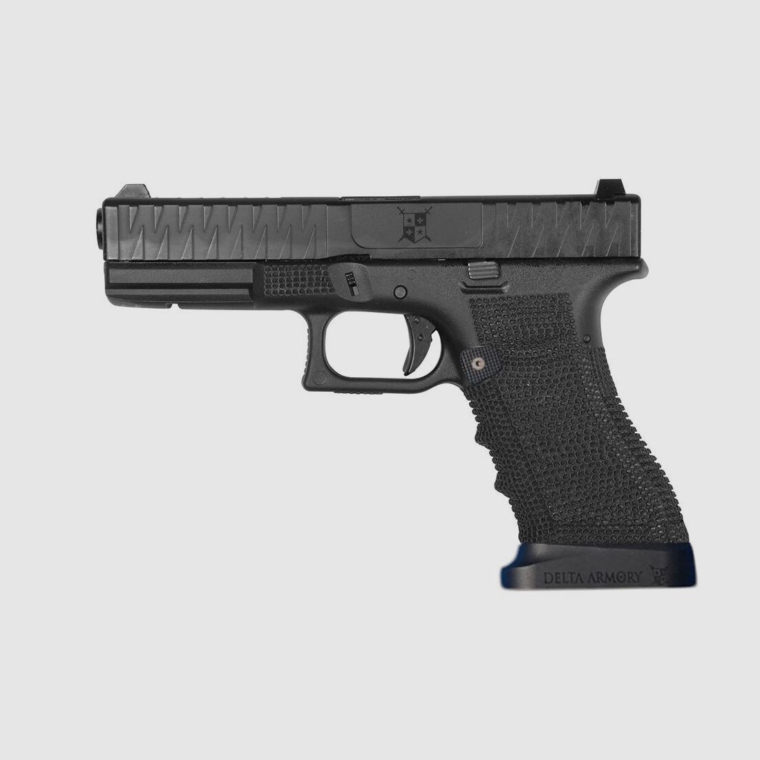 P05 GBB Airsoft Pistole mit Grip Stippling in Schwarz | Delta Armory