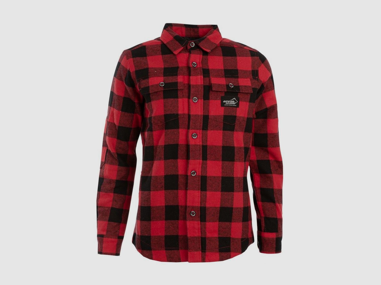 Arrak Outdoor Gefüttertes Flanellhemd Damen Rot/Schwarz 2XL