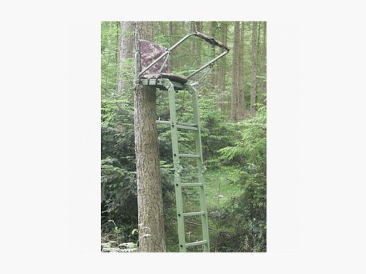 Hunting ladder high seat – lightweight, compact shooting ladder made of aluminum