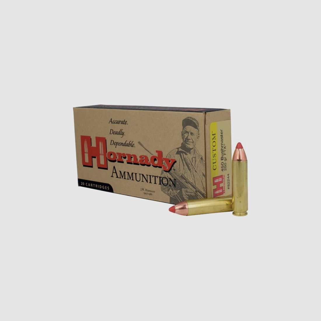 Hornady Custom .450 Bushmaster 250GR FTX 20 cartucce