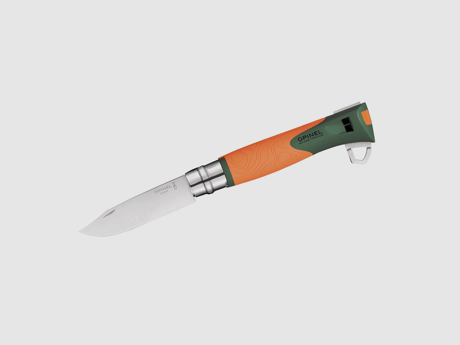 KNIFE – OPINEL – EXPLORE N°12 INOX W/ TICK REMOVER “ORANGE”, image 1 of 4