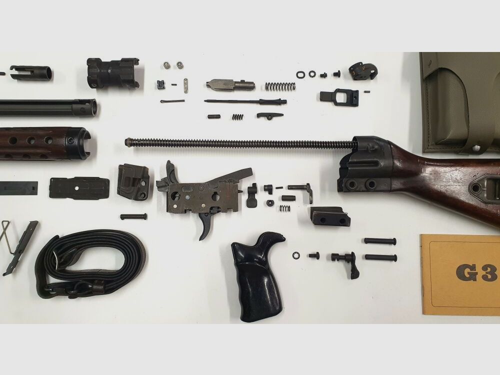 original Heckler & Koch set di parti libere G3 NATO Heckler & Koch incluso il calcio in legno